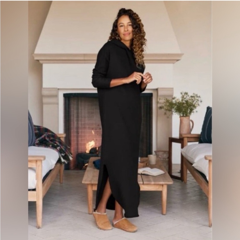 Frank & Eileen James Long Sleeve Hoodie Dress black, SIZE XL